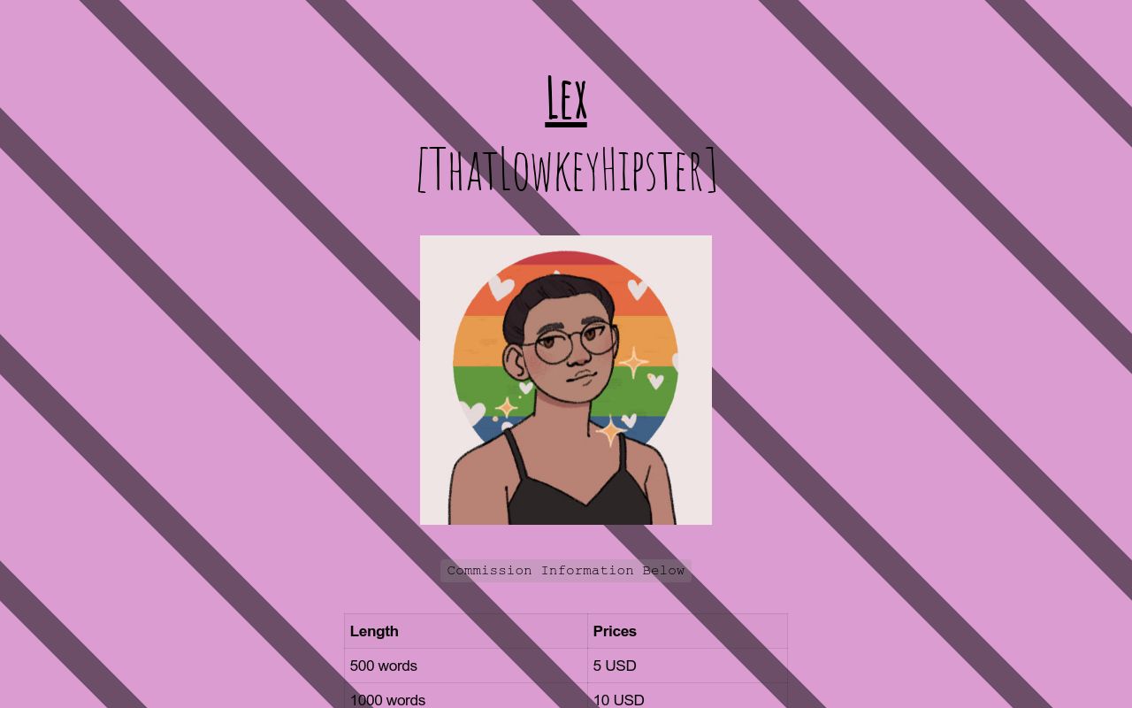 Carrd profile picture for @lex